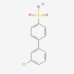 molecular formula C12H9ClO3S B7907168 4-(3-Chlorophenyl)benzene-1-sulfonic acid 