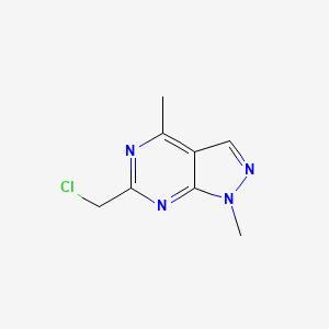 molecular formula C8H9ClN4 B7907232 6-(chloromethyl)-1,4-dimethyl-1H-pyrazolo[3,4-d]pyrimidine 