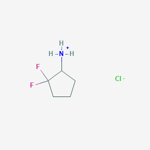 molecular formula C5H10ClF2N B7907260 (2,2-Difluorocyclopentyl)azanium;chloride 