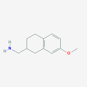 molecular formula C12H17NO B7907470 (7-Methoxy-1,2,3,4-tetrahydronaphthalen-2-yl)methanamine 