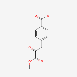 molecular formula C12H12O5 B7907540 Methyl 4-(3-methoxy-2,3-dioxopropyl)benzoate 