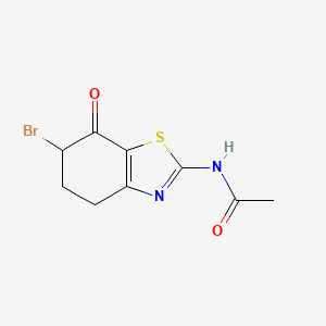 molecular formula C9H9BrN2O2S B7907674 N-(6-bromo-7-oxo-4,5,6,7-tetrahydrobenzo[d]thiazol-2-yl)acetamide CAS No. 883195-34-4