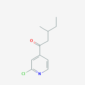 molecular formula C11H14ClNO B7907765 2-Chloro-4-pyridyl 2-methylbutyl ketone 