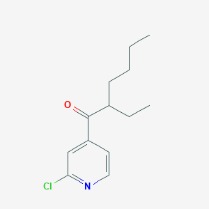 molecular formula C13H18ClNO B7907772 2-Chloro-4-pyridyl 1-ethylpentyl ketone 