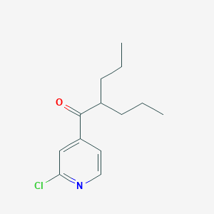 molecular formula C13H18ClNO B7907779 2-Chloro-4-pyridyl 1-propylbutyl ketone 