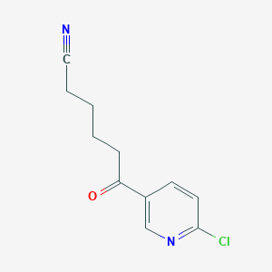 molecular formula C11H11ClN2O B7907798 6-(6-Chloropyridin-3-yl)-6-oxohexanenitrile 
