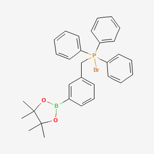 molecular formula C31H33BBrO2P B7907830 Bromotriphenyl{[3-(4,4,5,5-tetramethyl-1,3,2-dioxaborolan-2-yl)phenyl]methyl}-lambda5-phosphane 