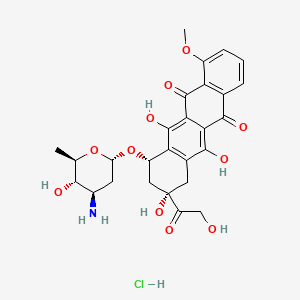 (7S,9S)-7-[(2S,4R,5S,6R)-4-amino-5-hydroxy-6-methyloxan-2-yl]oxy-6,9,11-trihydroxy-9-(2-hydroxyacetyl)-4-methoxy-8,10-dihydro-7H-tetracene-5,12-dione;hydrochloride