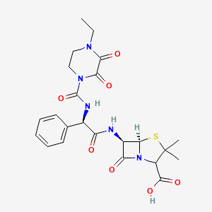 (5R,6R)-6-[[(2R)-2-[(4-ethyl-2,3-dioxopiperazine-1-carbonyl)amino]-2-phenylacetyl]amino]-3,3-dimethyl-7-oxo-4-thia-1-azabicyclo[3.2.0]heptane-2-carboxylic acid