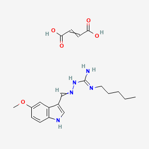 molecular formula C20H27N5O5 B7907906 丁-2-烯二酸;1-[(5-甲氧基-1H-吲哚-3-基)亚甲基氨基]-2-戊基胍 