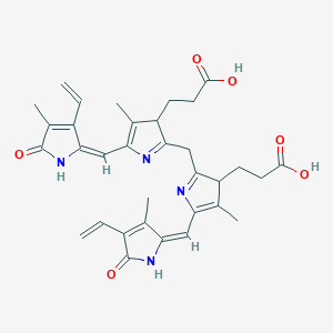molecular formula C33H36N4O6 B7907939 3-[2-[[3-(2-carboxyethyl)-5-[(E)-(3-ethenyl-4-methyl-5-oxopyrrol-2-ylidene)methyl]-4-methyl-3H-pyrrol-2-yl]methyl]-5-[(E)-(4-ethenyl-3-methyl-5-oxopyrrol-2-ylidene)methyl]-4-methyl-3H-pyrrol-3-yl]propanoic acid 