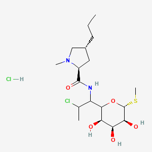 molecular formula C18H34Cl2N2O5S B7907979 (2S,4R)-N-[2-chloro-1-[(3R,4S,5S,6R)-3,4,5-trihydroxy-6-methylsulfanyloxan-2-yl]propyl]-1-methyl-4-propylpyrrolidine-2-carboxamide;hydrochloride 