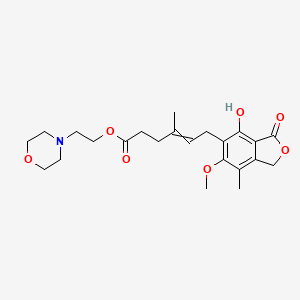 molecular formula C23H31NO7 B7907994 6-(4-hydroxy-6-methoxy-7-methyl-3-oxo-1H-isobenzofuran-5-yl)-4-methyl-4-hexenoic acid 2-(4-morpholinyl)ethyl ester 