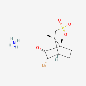 molecular formula C10H18BrNO4S B7908034 Ammonium ((1R,3S,4S,7R)-3-bromo-1,7-dimethyl-2-oxobicyclo[2.2.1]heptan-7-yl)methanesulfonate 