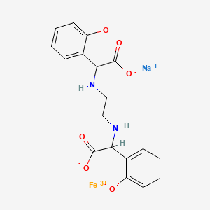 molecular formula C18H16FeN2NaO6 B7908042 Sodium ((alpha,alpha'-(ethylenediimino)bis(2-hydroxybenzene-1-acetato))(4-))ferrate(1-) 
