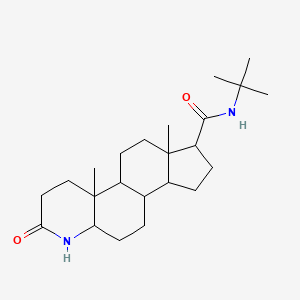 molecular formula C23H38N2O2 B7908059 N-tert-butyl-9a,11a-dimethyl-7-oxo-1,2,3,3a,3b,4,5,5a,6,8,9,9b,10,11-tetradecahydroindeno[5,4-f]quinoline-1-carboxamide 