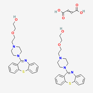 molecular formula C46H54N6O8S2 B7908085 2-[2-(4-Dibenzo[b, f][1,4]thiazepin-11-ylpiperazin-1-yl)ethoxy]ethanol hemifumarate 