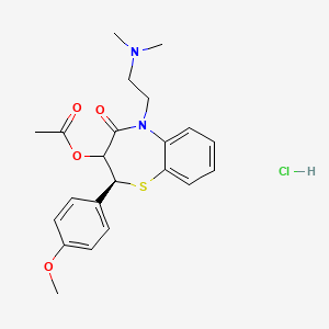molecular formula C22H27ClN2O4S B7908123 [(2S)-5-[2-(dimethylamino)ethyl]-2-(4-methoxyphenyl)-4-oxo-2,3-dihydro-1,5-benzothiazepin-3-yl] acetate;hydrochloride 