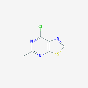molecular formula C6H4ClN3S B079082 7-Chloro-5-methyl-[1,3]thiazolo[5,4-d]pyrimidine CAS No. 13316-09-1