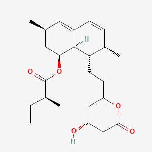 molecular formula C24H36O5 B7908244 (S)-2-Methyl-butyric acid (1S,3R,7S,8S,8aR)-8-[2-((R)-4-hydroxy-6-oxo-tetrahydro-pyran-2-yl)-ethyl]-3,7-dimethyl-1,2,3,7,8,8a-hexahydro-naphthalen-1-yl ester 