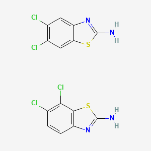 molecular formula C14H8Cl4N4S2 B7908295 5,6-Dichlorobenzo[D]thiazol-2-amine; 6,7-dichlorobenzo[D]thiazol-2-amine (1:1) 