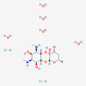 (1R,3R,5S,8R,10S,11R,12R,13S,14S)-8,12,14-trihydroxy-5-methyl-11,13-bis(methylamino)-2,4,9-trioxatricyclo[8.4.0.03,8]tetradecan-7-one;pentahydrate;dihydrochloride