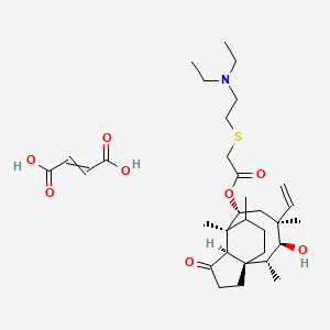 but-2-enedioic acid;[(1S,2R,3S,4S,6R,7S,8R)-4-ethenyl-3-hydroxy-2,4,7,14-tetramethyl-9-oxo-6-tricyclo[5.4.3.01,8]tetradecanyl] 2-[2-(diethylamino)ethylsulfanyl]acetate