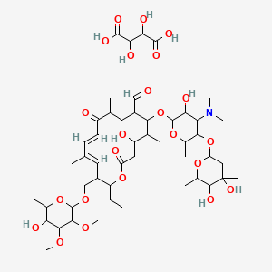 molecular formula C49H81NO23 B7908336 2,3-dihydroxybutanedioic acid;(11E,13Z)-6-[5-(4,5-dihydroxy-4,6-dimethyloxan-2-yl)oxy-4-(dimethylamino)-3-hydroxy-6-methyloxan-2-yl]oxy-16-ethyl-4-hydroxy-15-[(5-hydroxy-3,4-dimethoxy-6-methyloxan-2-yl)oxymethyl]-5,9,13-trimethyl-2,10-dioxo-1-oxacyclohexadeca-11,13-diene-7-carbaldehyde 