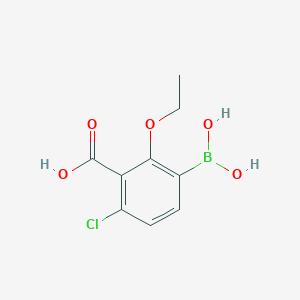 molecular formula C9H10BClO5 B7908337 4-Chloro-2-ethoxycarboxyphenylboronic acid 