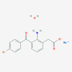 molecular formula C15H13BrNNaO4 B7908363 sodium;2-[2-amino-3-(4-bromobenzoyl)phenyl]acetate;hydrate 