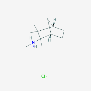 molecular formula C11H22ClN B7908380 methyl-[(1S,4R)-2,3,3-trimethyl-2-bicyclo[2.2.1]heptanyl]azanium;chloride 