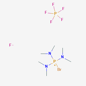 Bromo-tris(dimethylamino)phosphanium;pentafluoro-lambda5-phosphane;fluoride