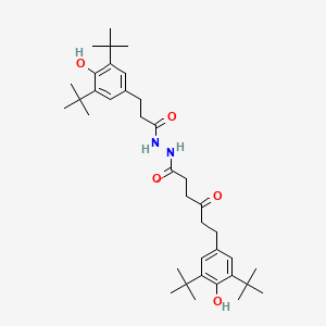 6-(3,5-ditert-butyl-4-hydroxyphenyl)-N'-[3-(3,5-ditert-butyl-4-hydroxyphenyl)propanoyl]-4-oxohexanehydrazide