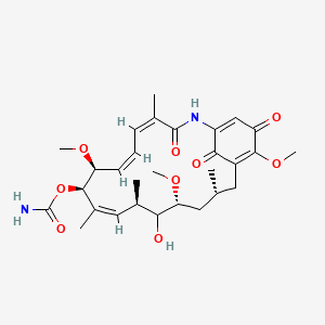 molecular formula C29H40N2O9 B7908430 [(4Z,6Z,8S,9R,10Z,12R,14R,16R)-13-hydroxy-8,14,19-trimethoxy-4,10,12,16-tetramethyl-3,20,22-trioxo-2-azabicyclo[16.3.1]docosa-1(21),4,6,10,18-pentaen-9-yl] carbamate 