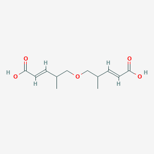 molecular formula C12H18O5 B7908464 (E)-5-[(E)-4-carboxy-2-methylbut-3-enoxy]-4-methylpent-2-enoic acid 