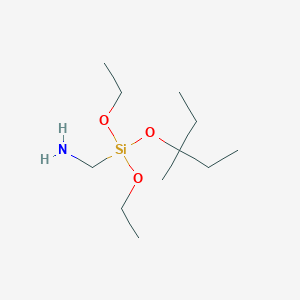 molecular formula C11H27NO3Si B7908499 [Diethoxy(3-methylpentan-3-yloxy)silyl]methanamine 