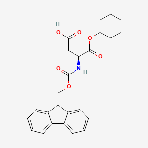 molecular formula C25H27NO6 B7908503 Fmoc-L-aspartic acid b-cyclohexyl ester 