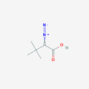 molecular formula C6H10N2O2 B7908519 2-Diazo-3,3-dimethylbutanoic acid 