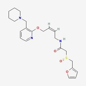 molecular formula C22H29N3O4S B7908548 (Z)-2-((Furan-2-ylmethyl)sulfinyl)-N-(4-((3-(piperidin-1-ylmethyl)pyridin-2-yl)oxy)but-2-en-1-yl)acetamide 