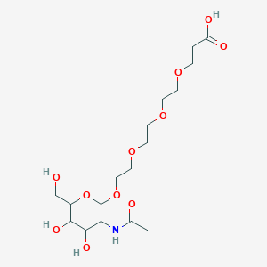 molecular formula C17H31NO11 B7908565 3-[2-[2-[2-[3-Acetamido-4,5-dihydroxy-6-(hydroxymethyl)oxan-2-yl]oxyethoxy]ethoxy]ethoxy]propanoic acid 