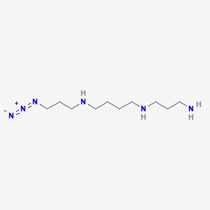 molecular formula C10H24N6 B7908609 N-(3-aminopropyl)-N'-(3-azidopropyl)butane-1,4-diamine 