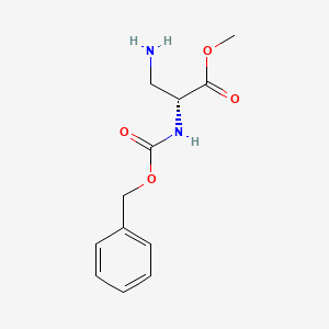 molecular formula C12H16N2O4 B7908613 3-Amino-N-Cbz-D-alanine methyl ester HCl 