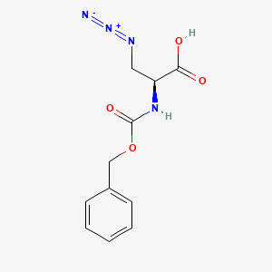 molecular formula C11H12N4O4 B7908619 (S)-2-Benzyloxycarbonylamino-3-azidopropanoic acid cyclohexylamine 