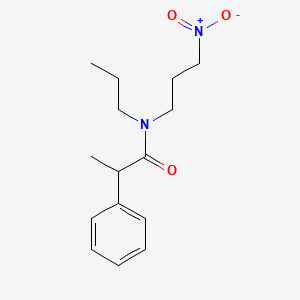 molecular formula C15H22N2O3 B7908751 N-(3-nitropropyl)-2-phenyl-N-propylpropanamide 