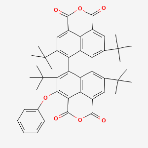 molecular formula C46H44O7 B7908759 11,14,22,26-Tetratert-butyl-10-phenoxy-7,18-dioxaheptacyclo[14.6.2.22,5.03,12.04,9.013,23.020,24]hexacosa-1(22),2(26),3,5(25),9,11,13,15,20,23-decaene-6,8,17,19-tetrone 