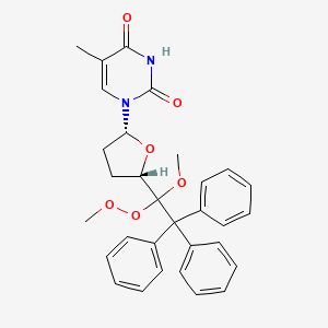 molecular formula C31H32N2O6 B7908793 1-[(2R,5S)-5-(1-methoxy-1-methylperoxy-2,2,2-triphenylethyl)oxolan-2-yl]-5-methylpyrimidine-2,4-dione 