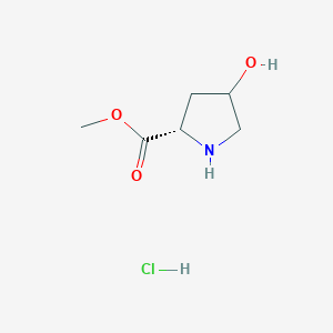 molecular formula C6H12ClNO3 B7908842 methyl (2S)-4-hydroxypyrrolidine-2-carboxylate hydrochloride 