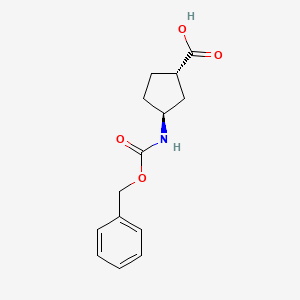 (1S,3S)-3-(phenylmethoxycarbonylamino)cyclopentane-1-carboxylic acid