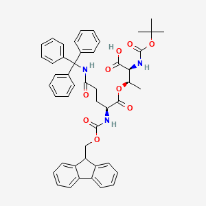 molecular formula C48H49N3O9 B7908879 Boc-L-Thr[Fmoc-L-Gln(Trt)]-OH 