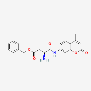molecular formula C21H20N2O5 B7908907 benzyl (3S)-3-amino-4-[(4-methyl-2-oxochromen-7-yl)amino]-4-oxobutanoate 